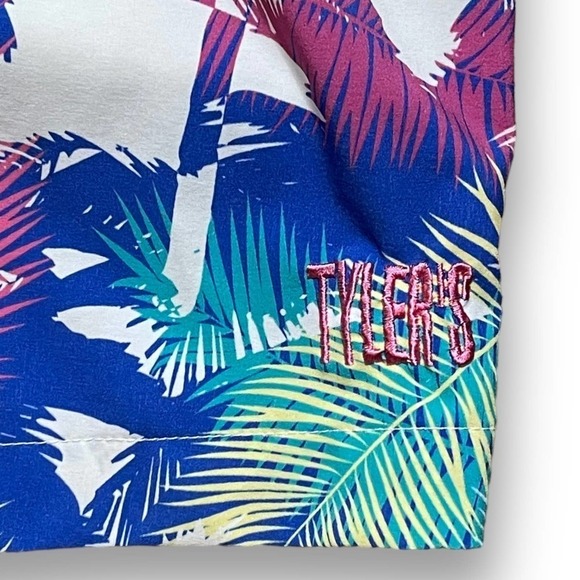 Tyler’s Men’s Pastel Tropical Print Adult Swim Trunks - Size L - Picture 5 of 7